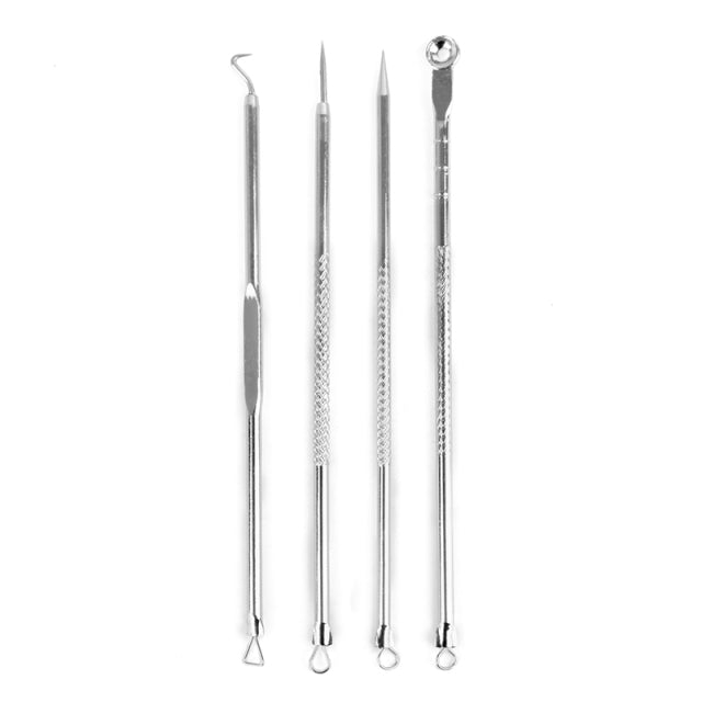 4pcs Blackhead Blemish Removers Acne Pimple Belmish Extractor Vacuum ExtrusionAcne Stick Against Black Dots Tools For Face Clean