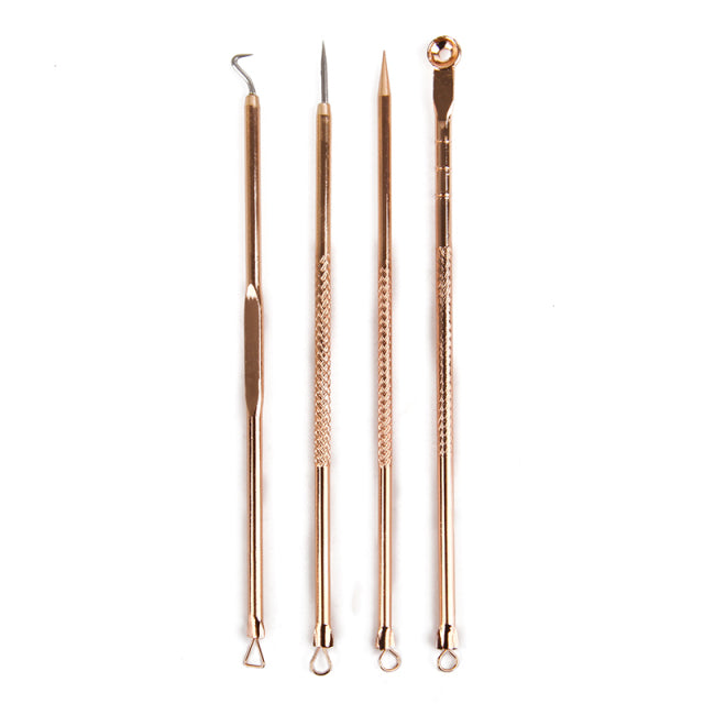 4pcs Blackhead Blemish Removers Acne Pimple Belmish Extractor Vacuum ExtrusionAcne Stick Against Black Dots Tools For Face Clean