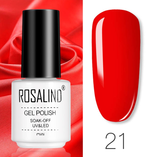 ROSALIND Gel Polish Set Manicure for Nails Semi Permanent Vernis top coat UV LED Gel Varnish Soak Off Nail Art Gel Nail Polish