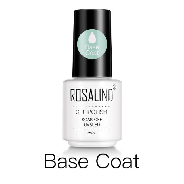 ROSALIND Gel Polish Set Manicure for Nails Semi Permanent Vernis top coat UV LED Gel Varnish Soak Off Nail Art Gel Nail Polish