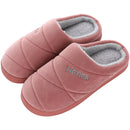 Women Autumn and Winter Cotton Slippers Indoor Non-slip Soft Bottom Warmth Month Shoes Simple Plush Half-pack with Floor Mop