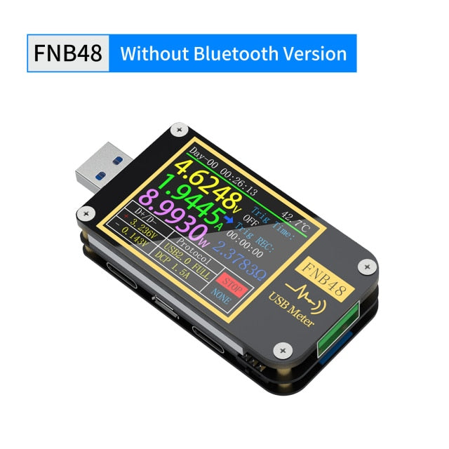 FNB48 PD trigger Voltmeter ammeter Current and Voltmeter USB tester QC4 + PD3.0 2.0 PPS fast charging protocol capacity test