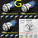 12mm 16mm 19mm 22mm High Head Led Metal Button with Light Waterproof Button Automatic Reset Self Locking Power Symbol Switch 12V