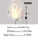 Modern Minimalist Wall Lamps Living Room Bedroom Bedside Luster AC90V-260V LED Indoor black white Lamp Aisle Lighting decoration