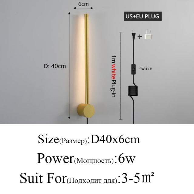 Modern Minimalist Wall Lamps Living Room Bedroom Bedside Luster AC90V-260V LED Indoor black white Lamp Aisle Lighting decoration