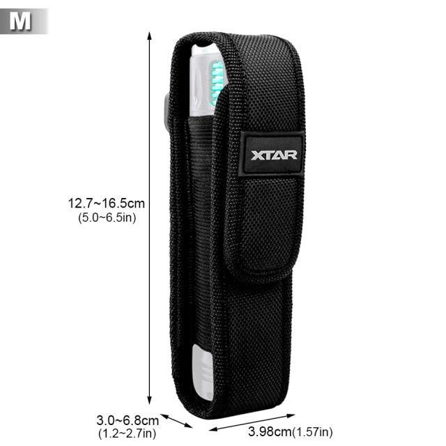 5-8“ XTAR T220 Flashlight Molle Pouch LED Torch Holster Waist Pack Military Flashlight Bag Belt Carry Case Hunting Accessories