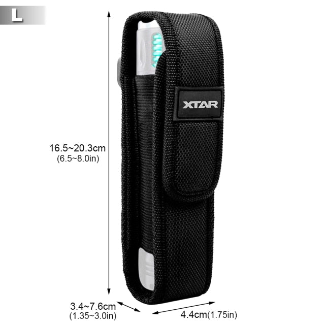 5-8“ XTAR T220 Flashlight Molle Pouch LED Torch Holster Waist Pack Military Flashlight Bag Belt Carry Case Hunting Accessories