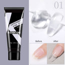 KOSKOE 15ml Acrylic Gel For Extension Clear Pink Glitter Quick Finger Extension Soak Off Gel Nail Polish Nails Art Manicure