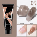 KOSKOE 15ml Acrylic Gel For Extension Clear Pink Glitter Quick Finger Extension Soak Off Gel Nail Polish Nails Art Manicure
