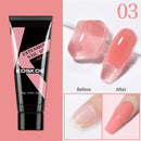 KOSKOE 15ml Acrylic Gel For Extension Clear Pink Glitter Quick Finger Extension Soak Off Gel Nail Polish Nails Art Manicure