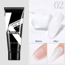 KOSKOE 15ml Acrylic Gel For Extension Clear Pink Glitter Quick Finger Extension Soak Off Gel Nail Polish Nails Art Manicure