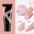 KOSKOE 15ml Acrylic Gel For Extension Clear Pink Glitter Quick Finger Extension Soak Off Gel Nail Polish Nails Art Manicure