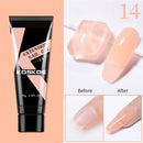 KOSKOE 15ml Acrylic Gel For Extension Clear Pink Glitter Quick Finger Extension Soak Off Gel Nail Polish Nails Art Manicure