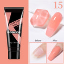 KOSKOE 15ml Acrylic Gel For Extension Clear Pink Glitter Quick Finger Extension Soak Off Gel Nail Polish Nails Art Manicure