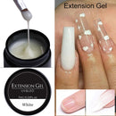 KOSKOE 15ml Acrylic Gel For Extension Clear Pink Glitter Quick Finger Extension Soak Off Gel Nail Polish Nails Art Manicure