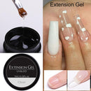 KOSKOE 15ml Acrylic Gel For Extension Clear Pink Glitter Quick Finger Extension Soak Off Gel Nail Polish Nails Art Manicure
