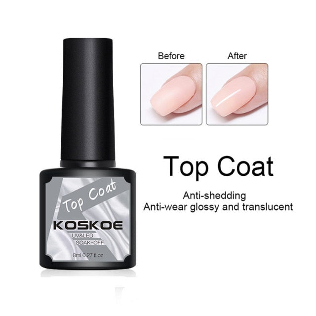 KOSKOE 15ml Acrylic Gel For Extension Clear Pink Glitter Quick Finger Extension Soak Off Gel Nail Polish Nails Art Manicure