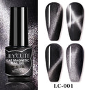 LILYCUTE 7ml Flowing Cat Magnetic Gel Polish Semi Permanent Glitter Magnetic Nail Gel Soak Off UV Gel Nail Art Gel Varnish