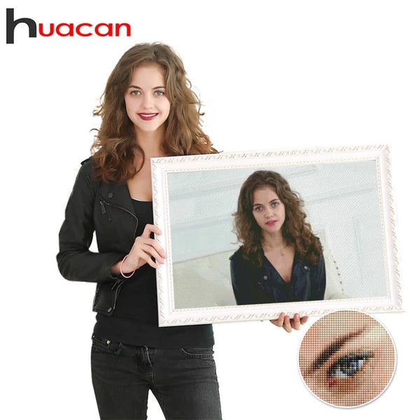 Huacan Photo Custom 5D Diamond Painting Full Square/Round Drill Diamond Embroidery Sale Wedding Picture Of Rhinestones Beadwork