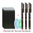55pcs/set Colored Ink Erasable Pen Refills Rods 0.5mm Magic Erasable Gel Pen Washable Handle Office School Writing Stationery