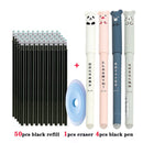 55pcs/set Colored Ink Erasable Pen Refills Rods 0.5mm Magic Erasable Gel Pen Washable Handle Office School Writing Stationery