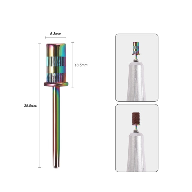 Diamond Nail Drill Bit Sanding Band Paper Rotary Burr Foot Rasp Cuticle Cutter Pedicure Tool Accessories Mill Manicure Feet File