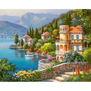 Villa Scenery DIY 5D Diamond Painting Full Round Resin Mosaic Landscape Diamond Embroidery Picture Rhinestone Home Decor Gift
