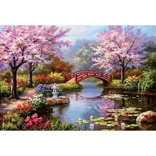 Villa Scenery DIY 5D Diamond Painting Full Round Resin Mosaic Landscape Diamond Embroidery Picture Rhinestone Home Decor Gift