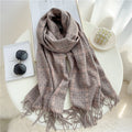 Luxury Plaid Scarf Winter Warm Cashmere Women Long Pashmina Foulard Female Scarves Lady Tassel Shawl Wraps 2021 Design New