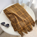 Luxury Plaid Scarf Winter Warm Cashmere Women Long Pashmina Foulard Female Scarves Lady Tassel Shawl Wraps 2021 Design New