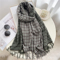 Luxury Plaid Scarf Winter Warm Cashmere Women Long Pashmina Foulard Female Scarves Lady Tassel Shawl Wraps 2021 Design New