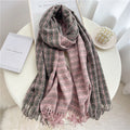 Luxury Plaid Scarf Winter Warm Cashmere Women Long Pashmina Foulard Female Scarves Lady Tassel Shawl Wraps 2021 Design New
