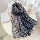 Luxury Plaid Scarf Winter Warm Cashmere Women Long Pashmina Foulard Female Scarves Lady Tassel Shawl Wraps 2021 Design New