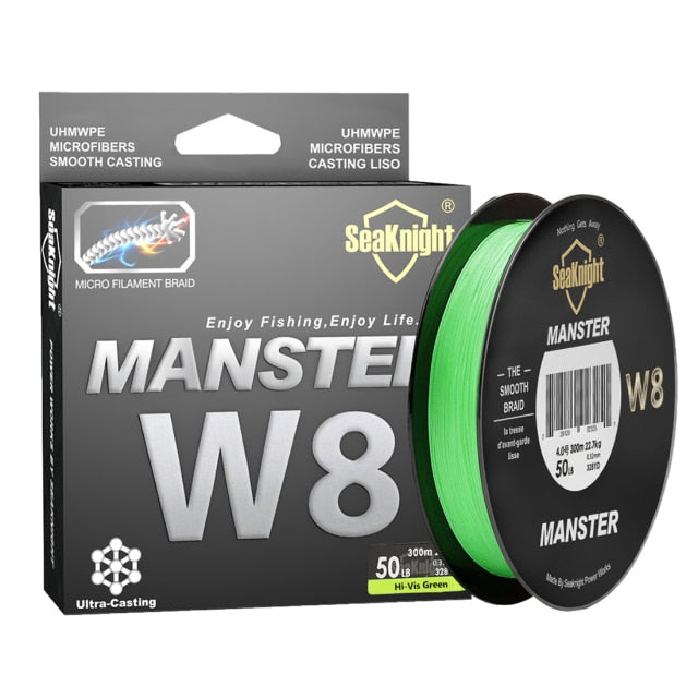 SeaKnight Brand MONSTER/MANSTER W8 Fishing Line 150M 300M 500M 8 Strands Braided Fishing Line Multifilament PE Line 15 -100LB