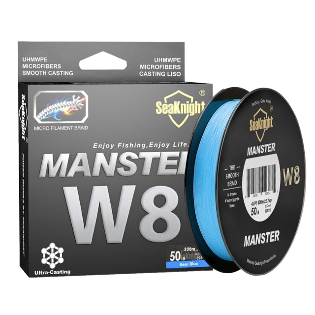 SeaKnight Brand MONSTER/MANSTER W8 Fishing Line 150M 300M 500M 8 Strands Braided Fishing Line Multifilament PE Line 15 -100LB