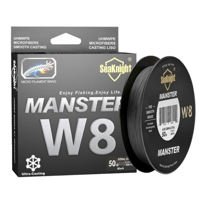 SeaKnight Brand MONSTER/MANSTER W8 Fishing Line 150M 300M 500M 8 Strands Braided Fishing Line Multifilament PE Line 15 -100LB