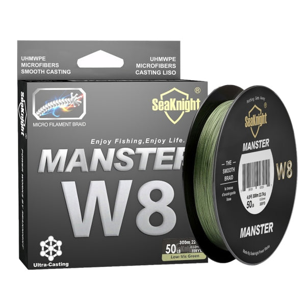 SeaKnight Brand MONSTER/MANSTER W8 Fishing Line 150M 300M 500M 8 Strands Braided Fishing Line Multifilament PE Line 15 -100LB