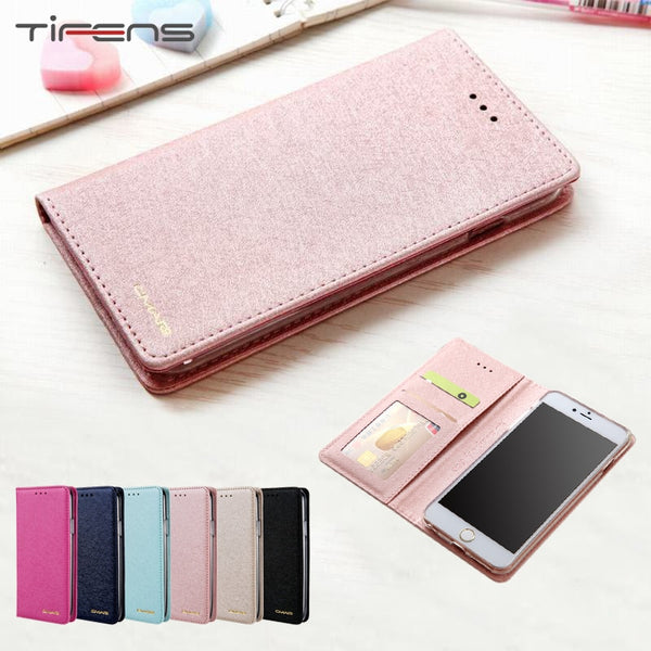 Leather Case For iPhone 13 12 Mini 11 Pro XS Max XR X Flip Wallet Coque For iPhone 7 8 Plus SE Magnetic Silk Pattern Card Cover