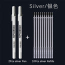 12PCS/lot 0.7mm Paint Marker Permanent Marker Graffiti Metalic Marker Pens Gold Silver White Pen Writting Drawing Art Supplies