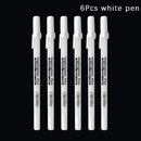 12PCS/lot 0.7mm Paint Marker Permanent Marker Graffiti Metalic Marker Pens Gold Silver White Pen Writting Drawing Art Supplies