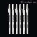 12PCS/lot 0.7mm Paint Marker Permanent Marker Graffiti Metalic Marker Pens Gold Silver White Pen Writting Drawing Art Supplies