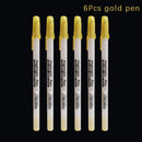 12PCS/lot 0.7mm Paint Marker Permanent Marker Graffiti Metalic Marker Pens Gold Silver White Pen Writting Drawing Art Supplies