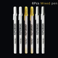12PCS/lot 0.7mm Paint Marker Permanent Marker Graffiti Metalic Marker Pens Gold Silver White Pen Writting Drawing Art Supplies
