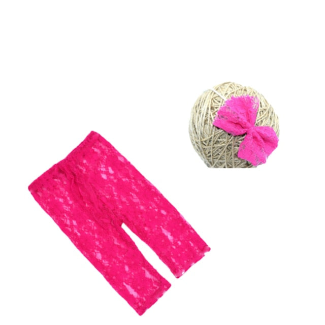 Baby Romper Deep V Backless Newborn Photo Photograph Props Lace Toddler Hollow Bow-knot Design Fotografia Accessories