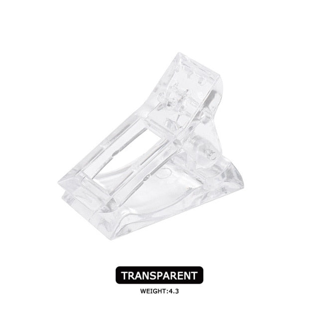 Acrylic Nail Clip Transparent Gel Quick Building Nail Tips Clips Fingernail Extension UV Clamps Manicure Art Builder Tools set