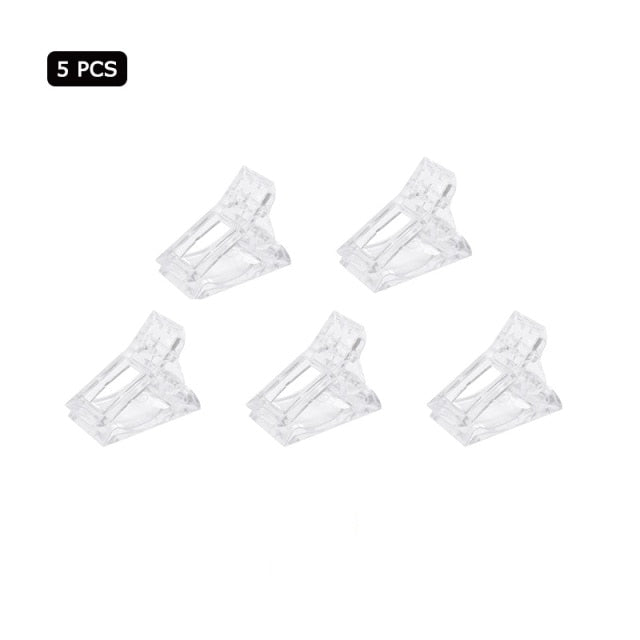 Acrylic Nail Clip Transparent Gel Quick Building Nail Tips Clips Fingernail Extension UV Clamps Manicure Art Builder Tools set