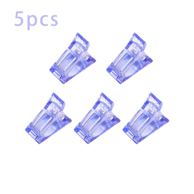 Acrylic Nail Clip Transparent Gel Quick Building Nail Tips Clips Fingernail Extension UV Clamps Manicure Art Builder Tools set