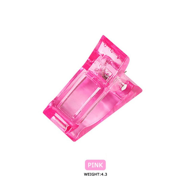 Acrylic Nail Clip Transparent Gel Quick Building Nail Tips Clips Fingernail Extension UV Clamps Manicure Art Builder Tools set