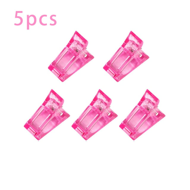 Acrylic Nail Clip Transparent Gel Quick Building Nail Tips Clips Fingernail Extension UV Clamps Manicure Art Builder Tools set