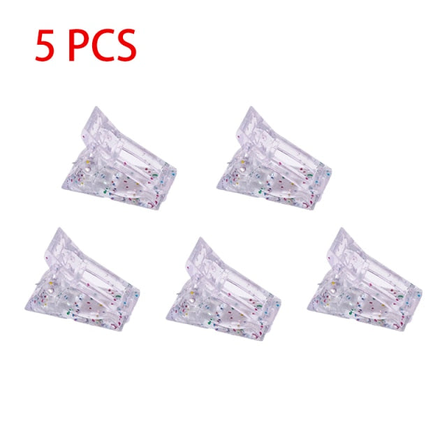 Acrylic Nail Clip Transparent Gel Quick Building Nail Tips Clips Fingernail Extension UV Clamps Manicure Art Builder Tools set